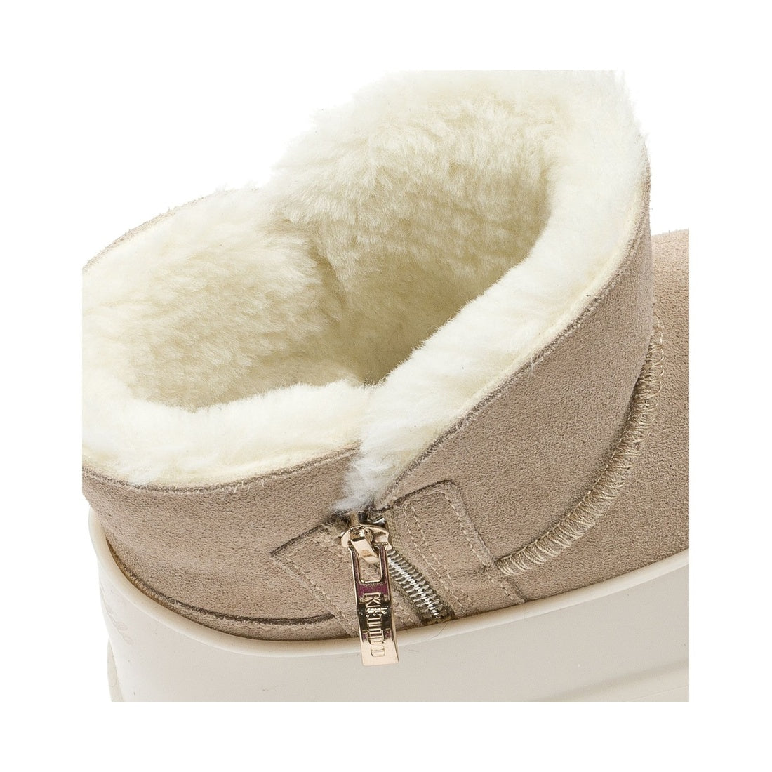 beige casual closed booties