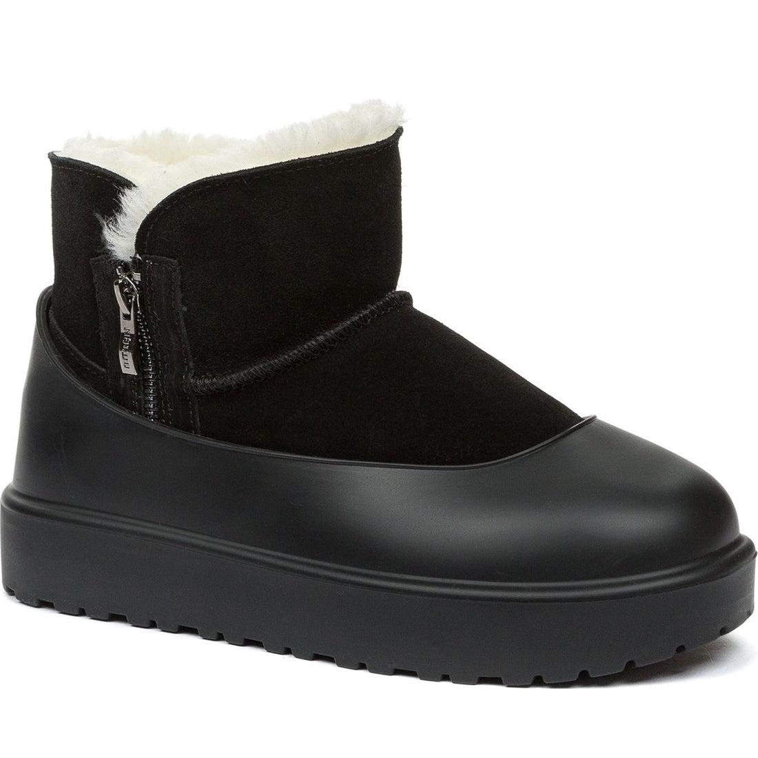 black casual closed booties