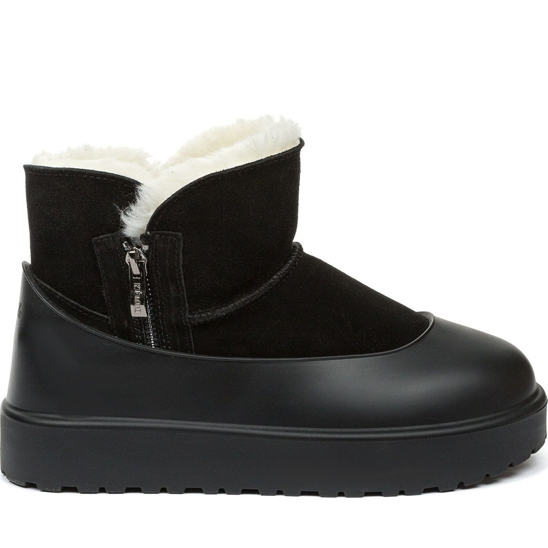 black casual closed booties