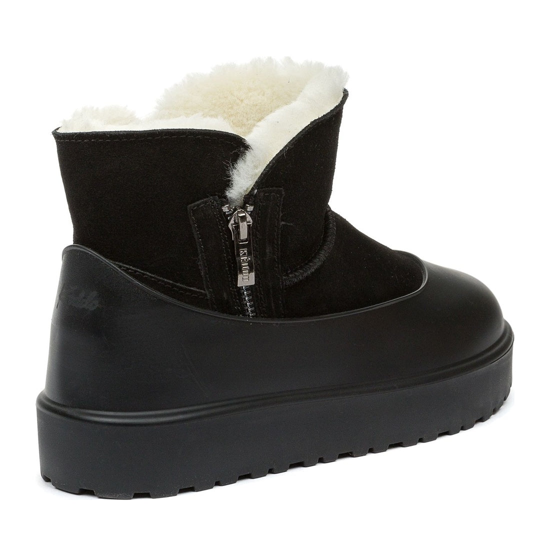 black casual closed booties