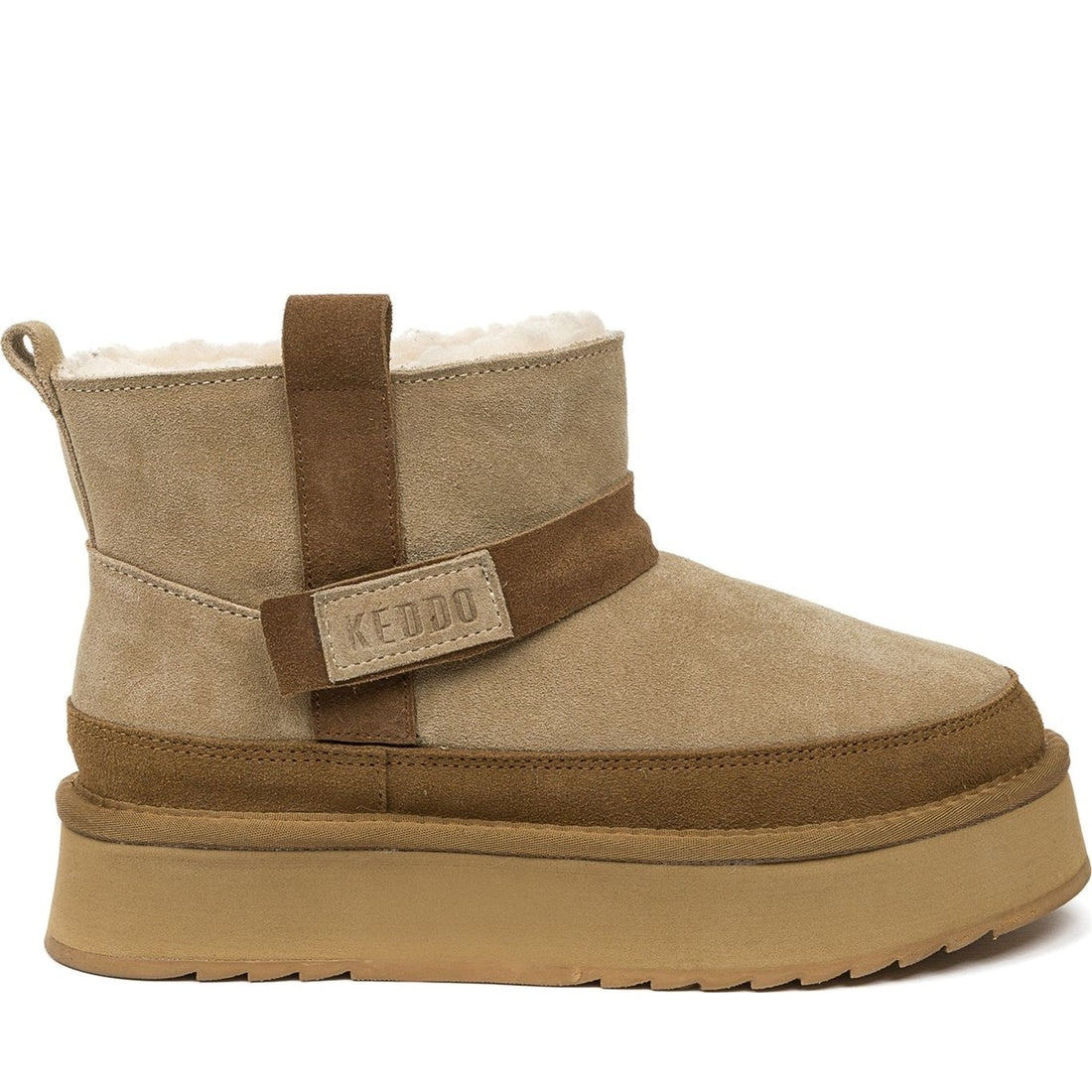 beige casual closed booties