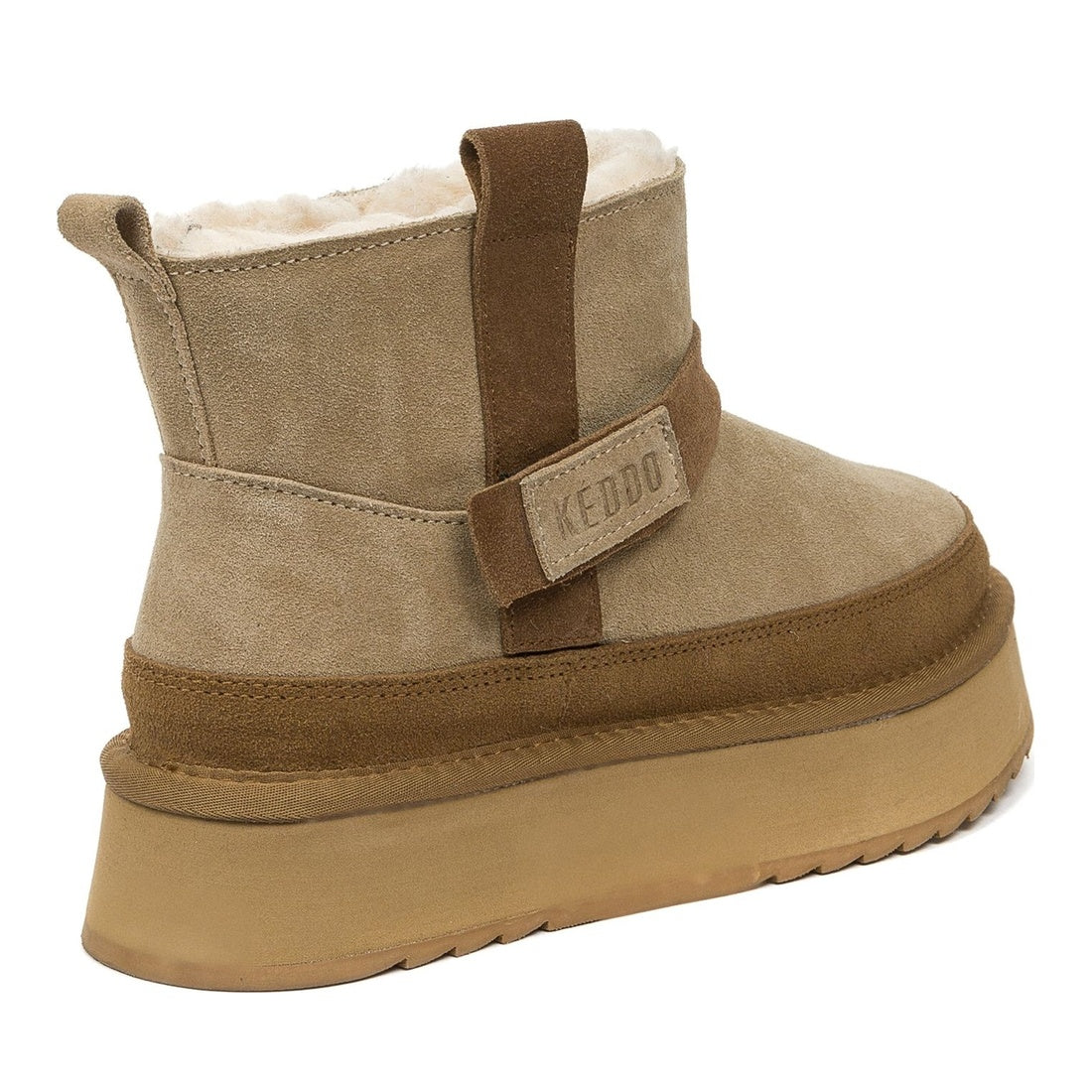 beige casual closed booties