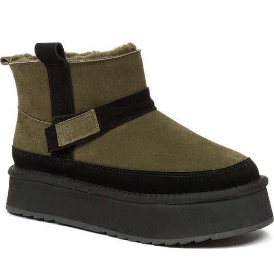 beige casual closed booties