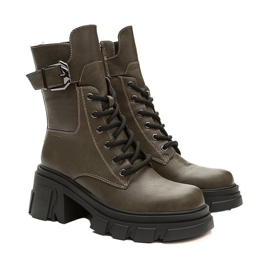 beige casual closed booties