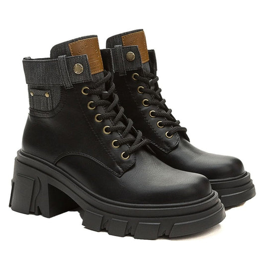 black casual closed booties