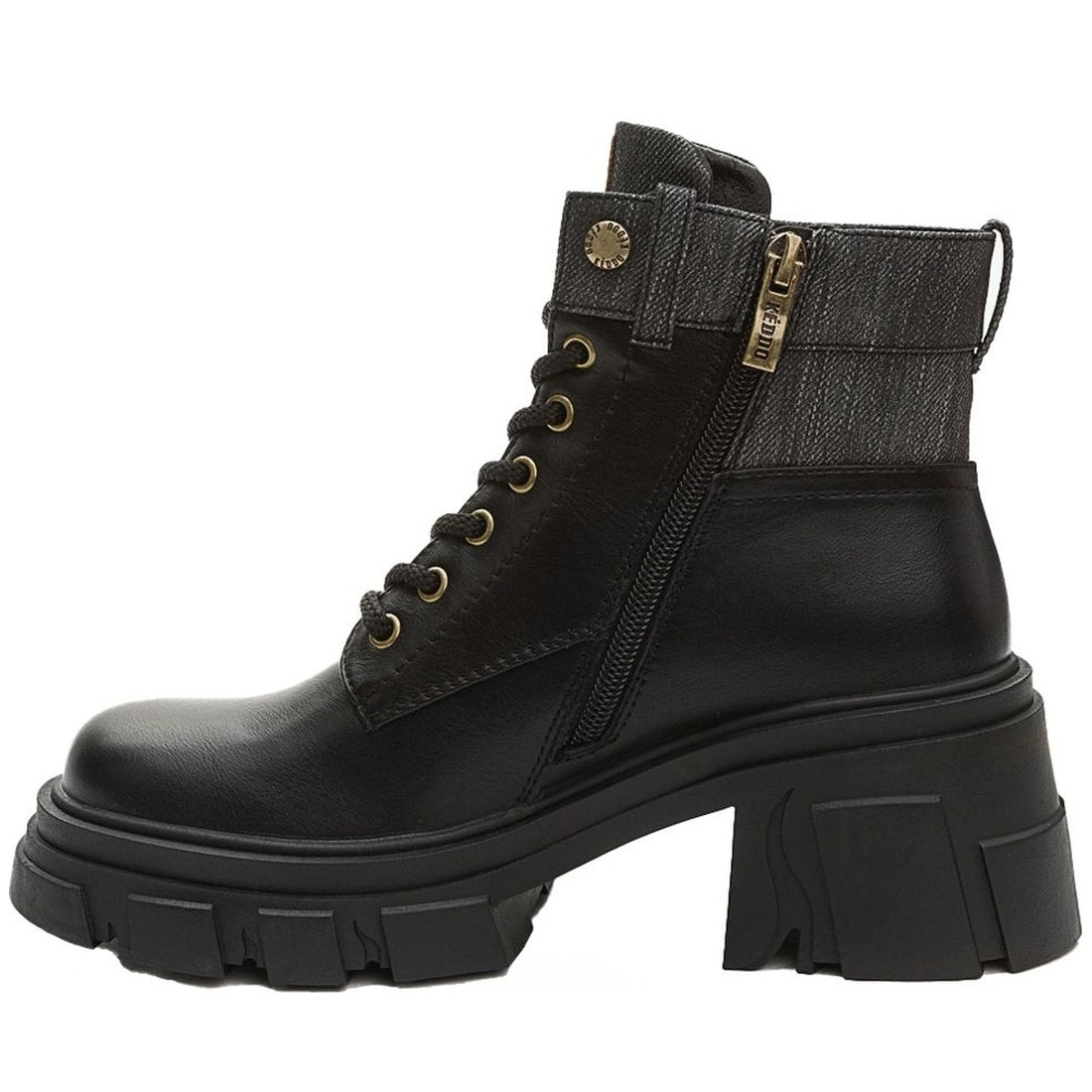 black casual closed booties