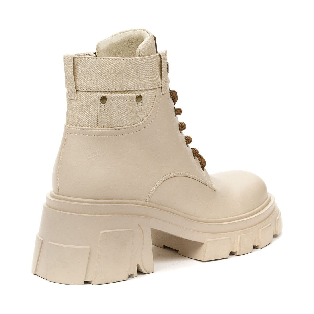 beige casual closed booties