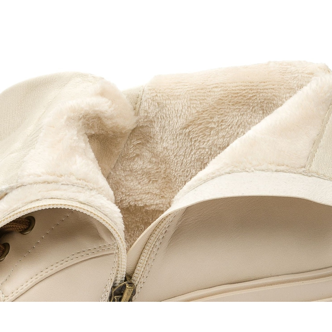 beige casual closed booties