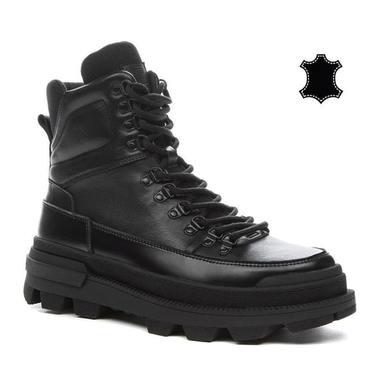 black casual closed booties