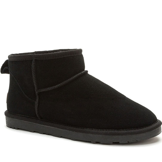 black casual closed booties