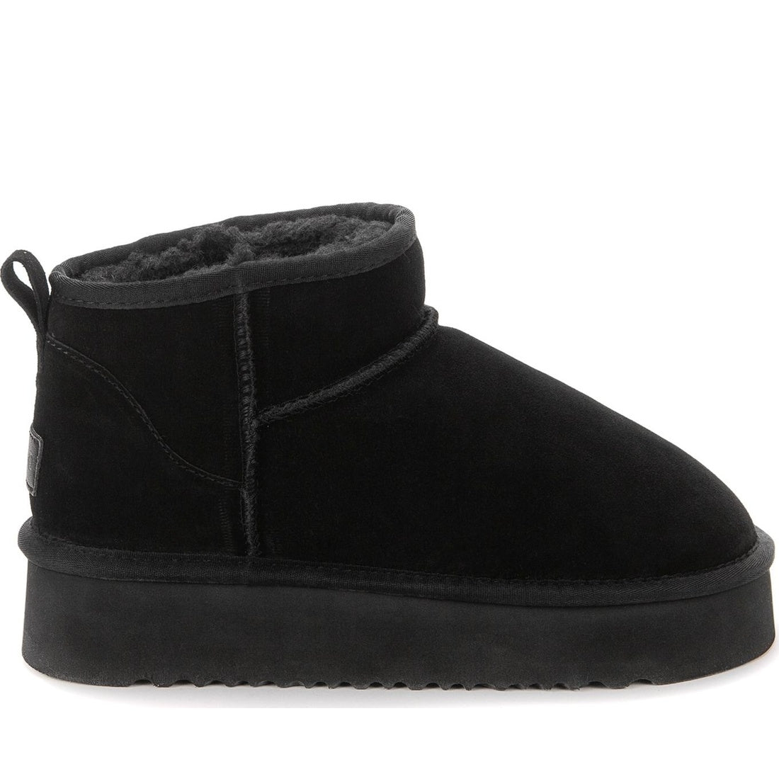 black casual closed booties