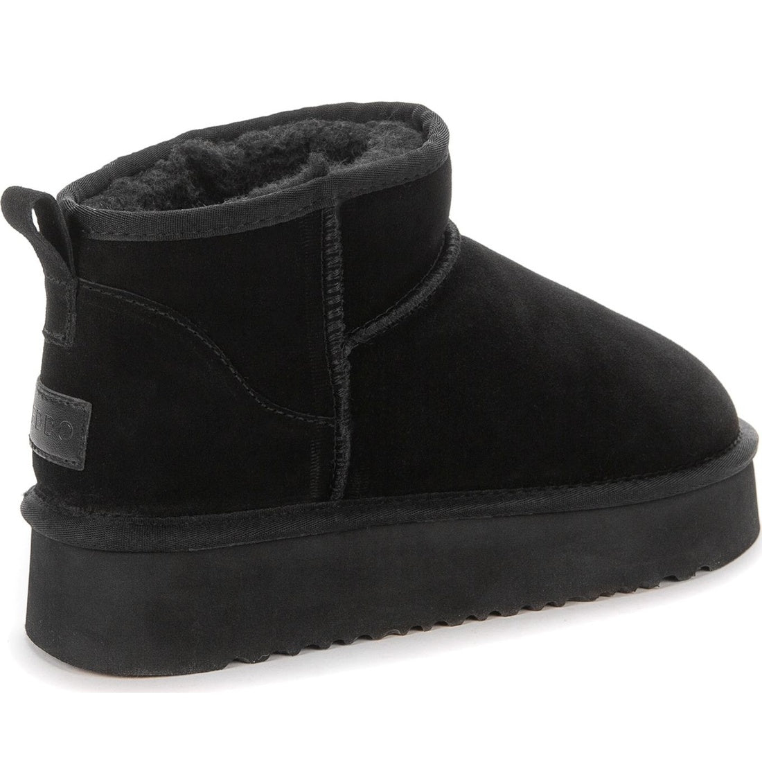 black casual closed booties