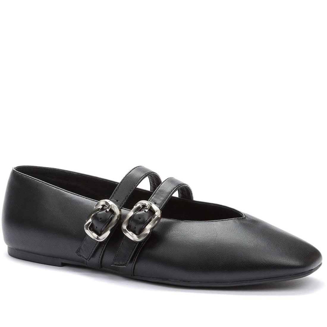 black elegant closed ballerinas