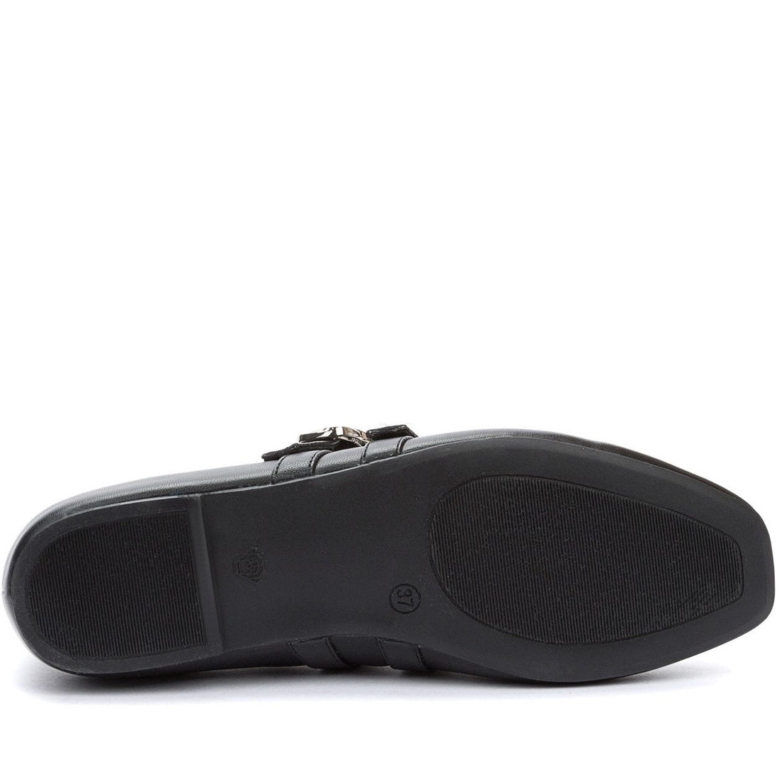 black elegant closed ballerinas