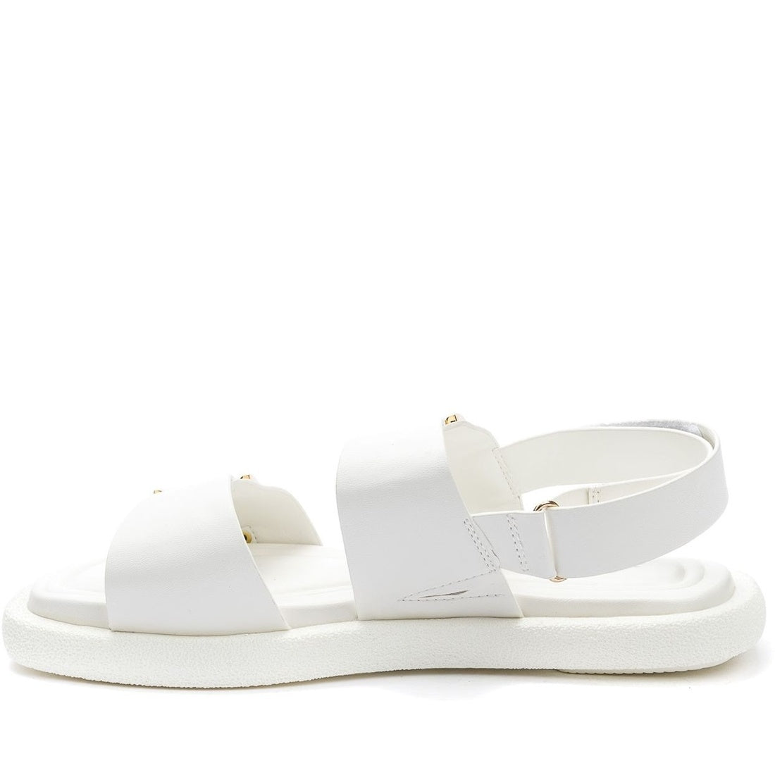 white casual open sandals