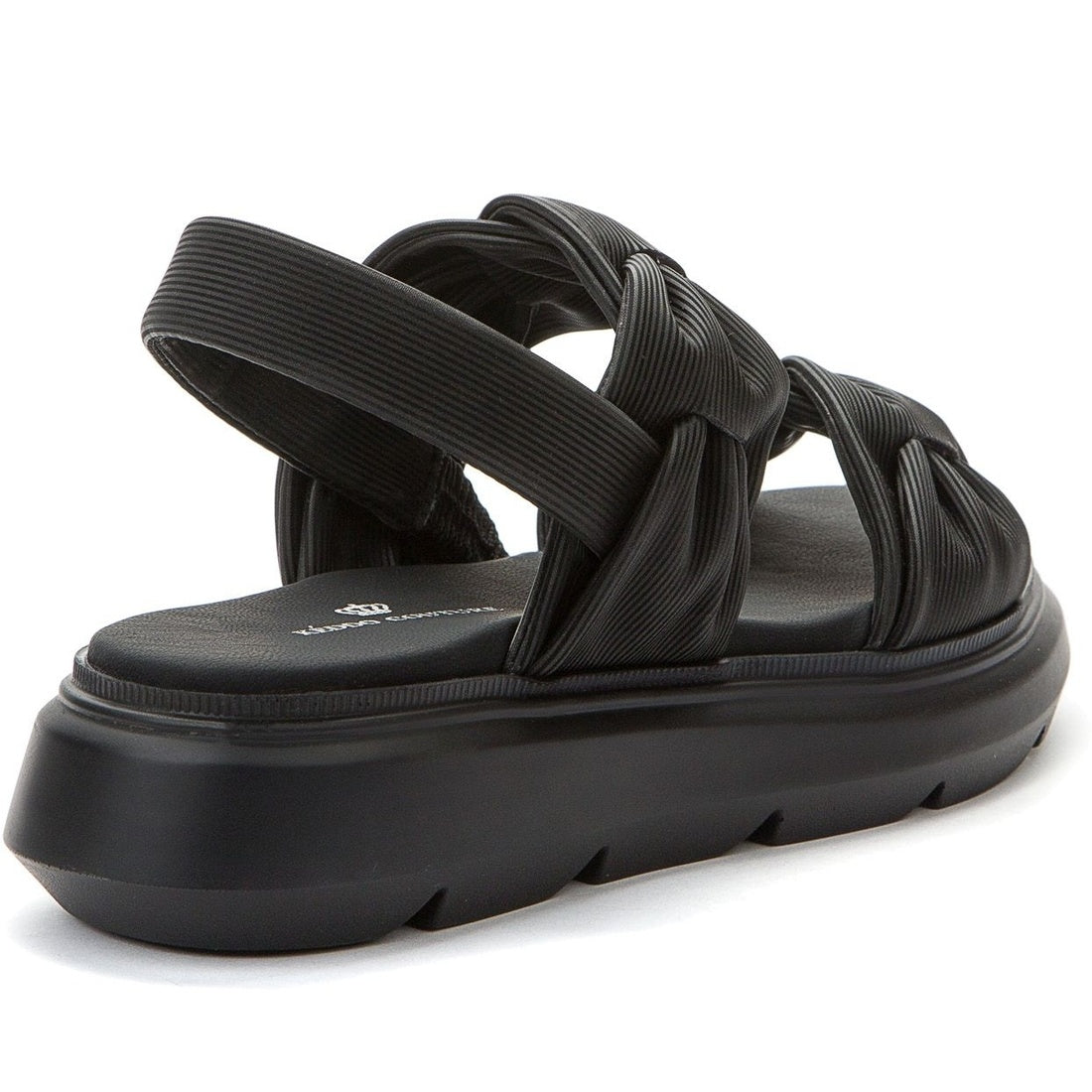 black casual open sandals