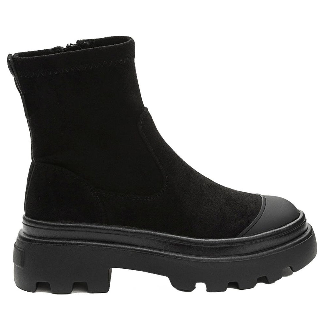 black casual closed booties