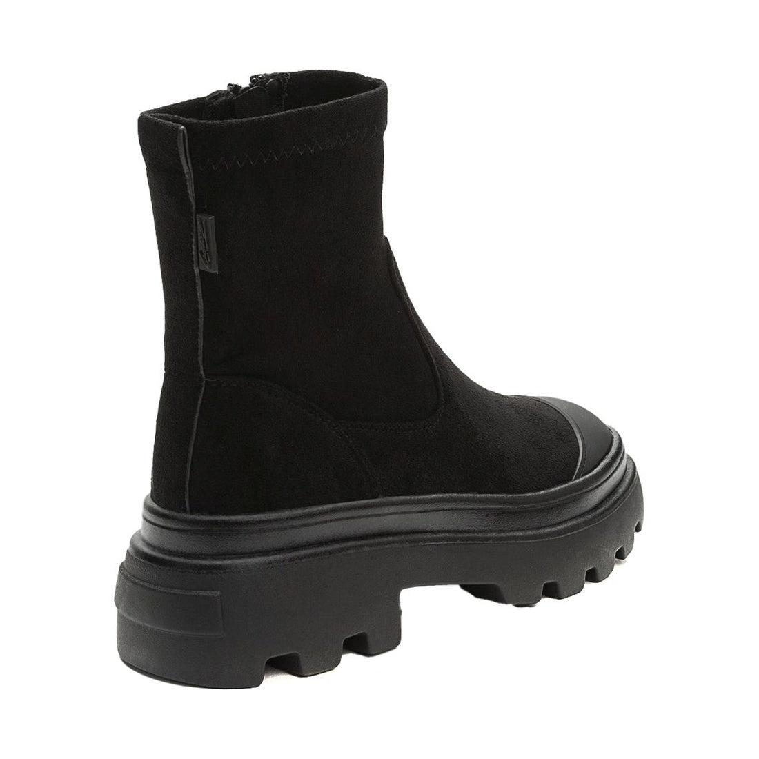 black casual closed booties