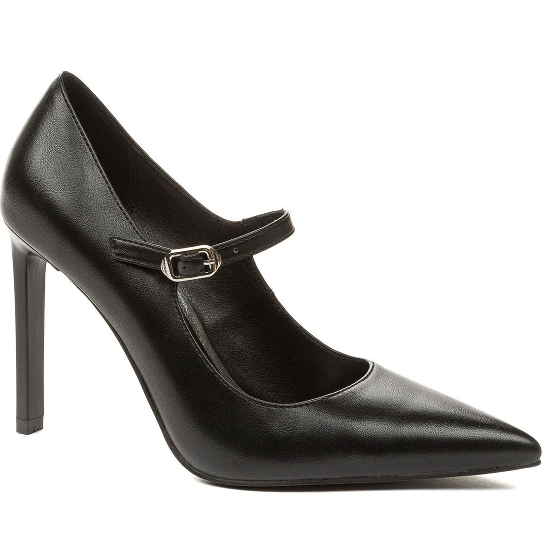 black casual closed pumps