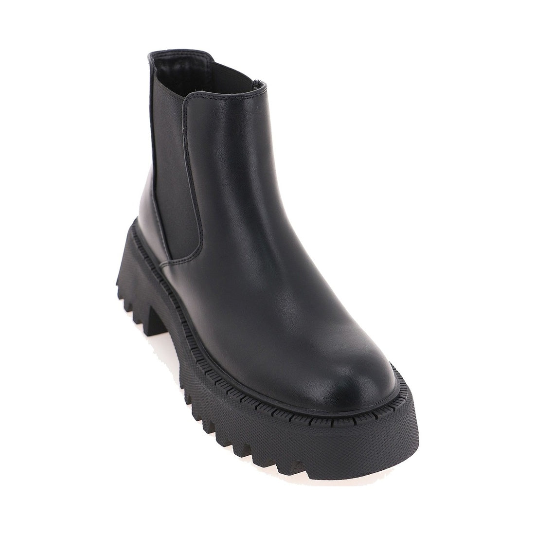 black casual closed booties