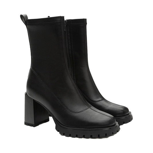 black casual closed booties