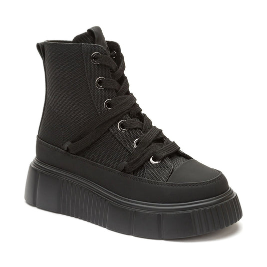 black casual closed booties