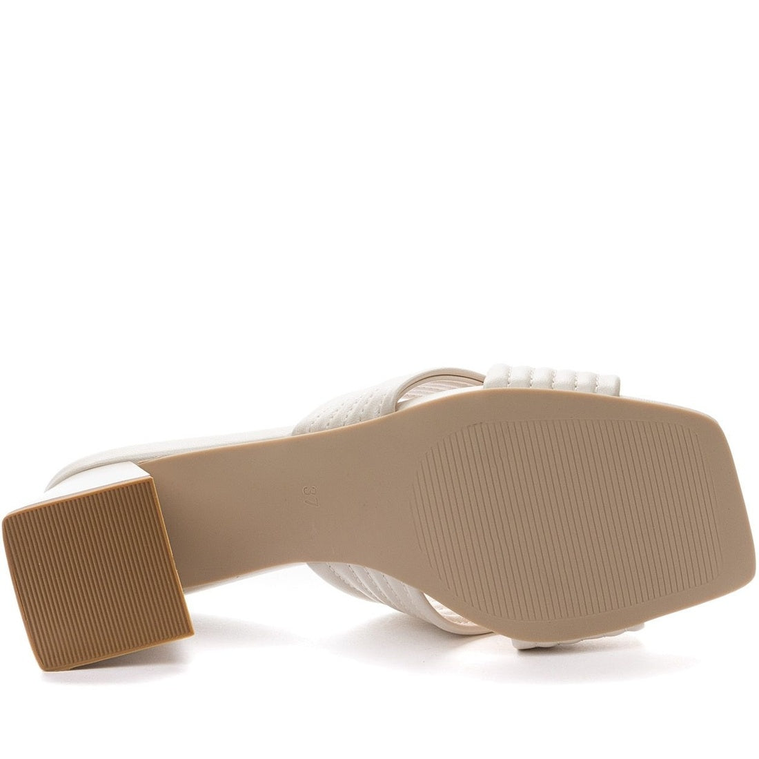 beige elegant open mules