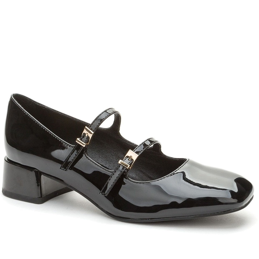 black elegant closed ballerinas