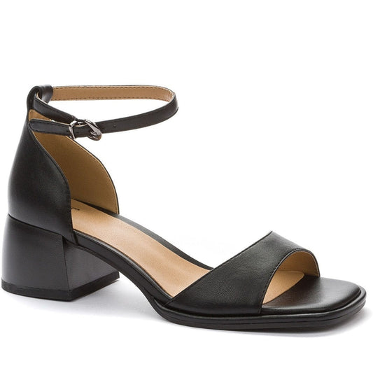 black elegant part-open pumps