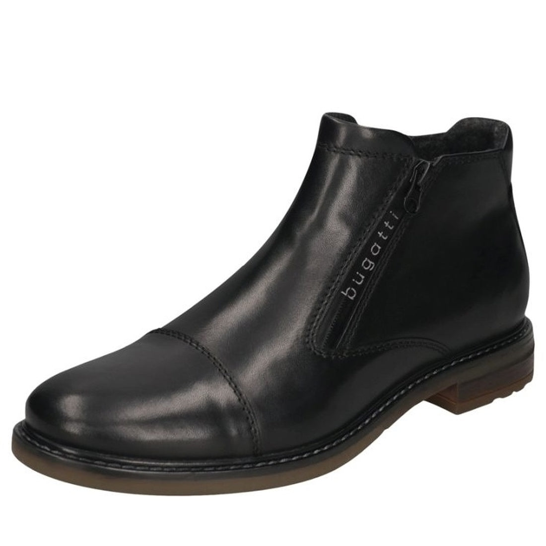 black casual closed booties