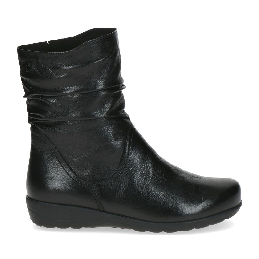 black nappa casual closed booties