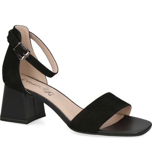 black elegant open sandals