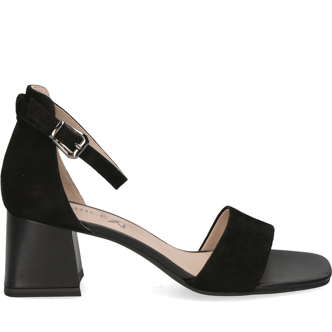 black elegant open sandals