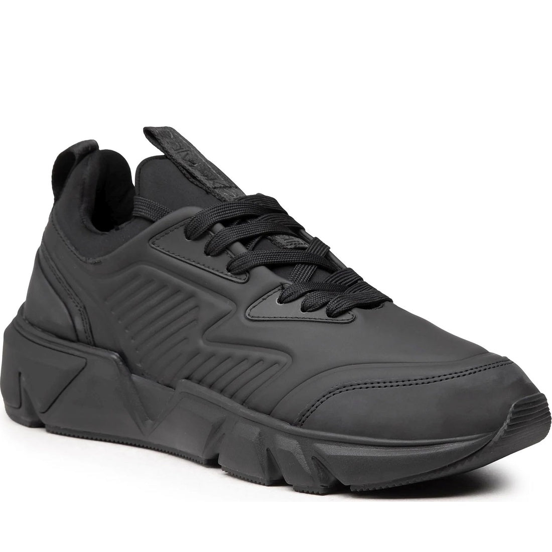 low top lace up leisure black