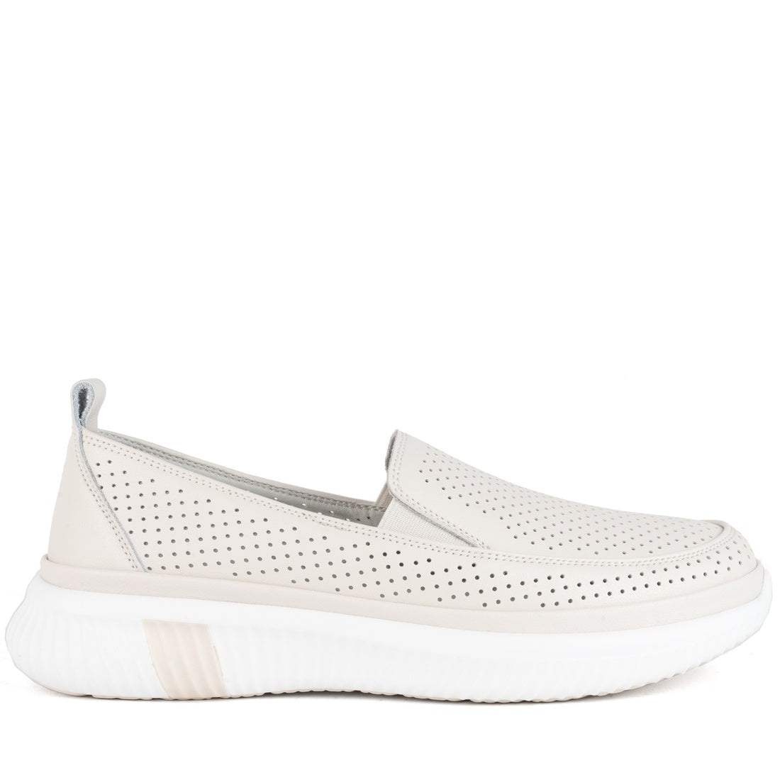 beige casual closed loafers