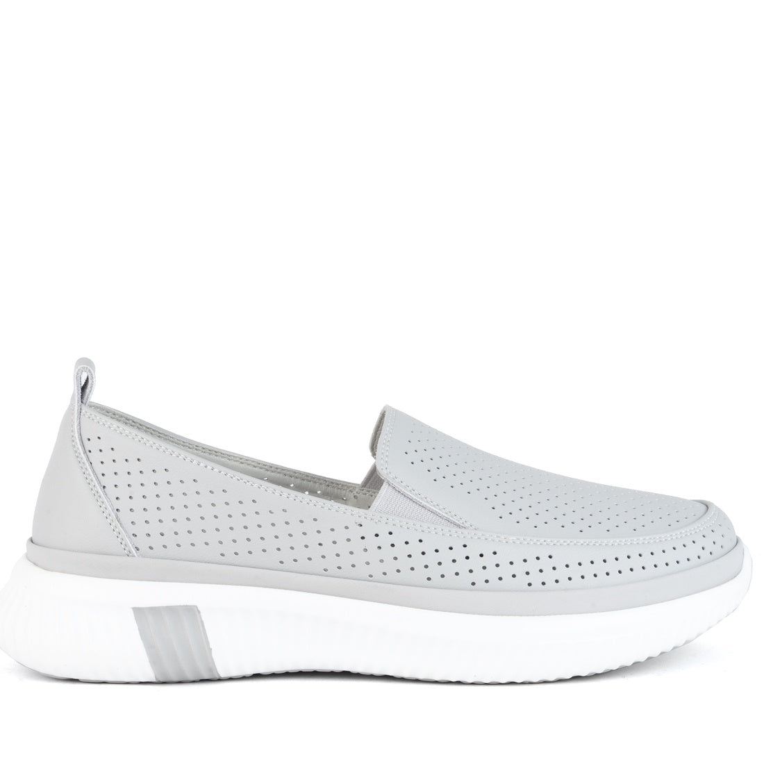 grey casual closed loafers