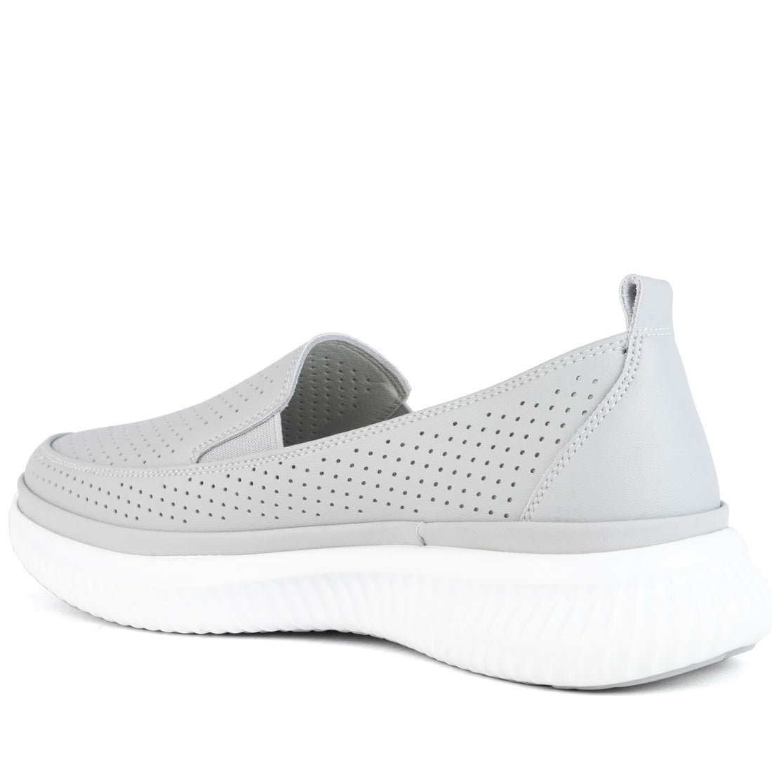 grey casual closed loafers