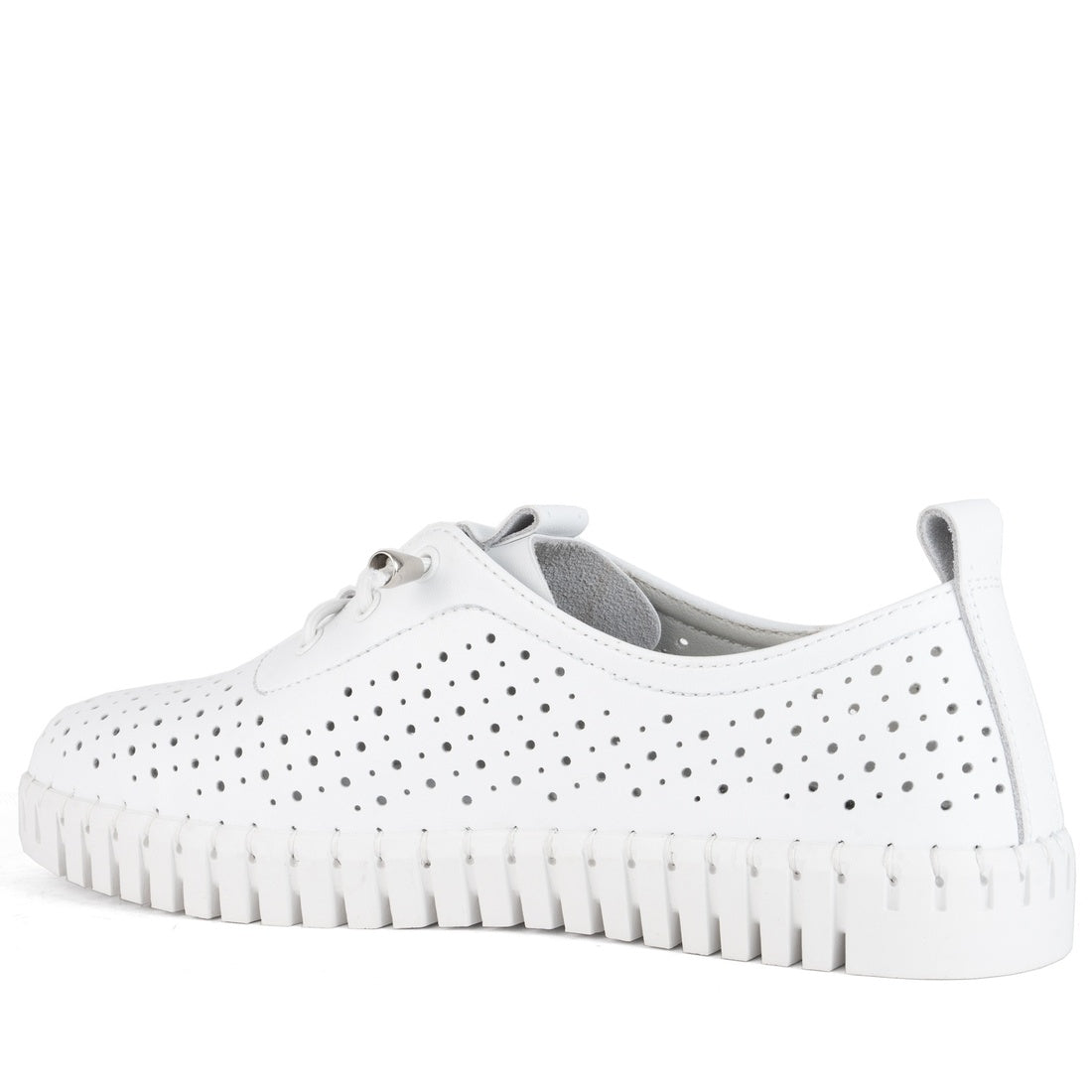 white casual closed leisure shoes