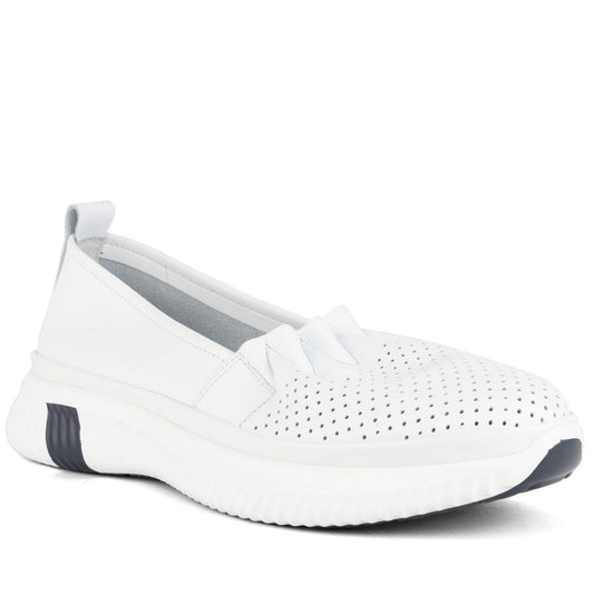 white casual closed loafers