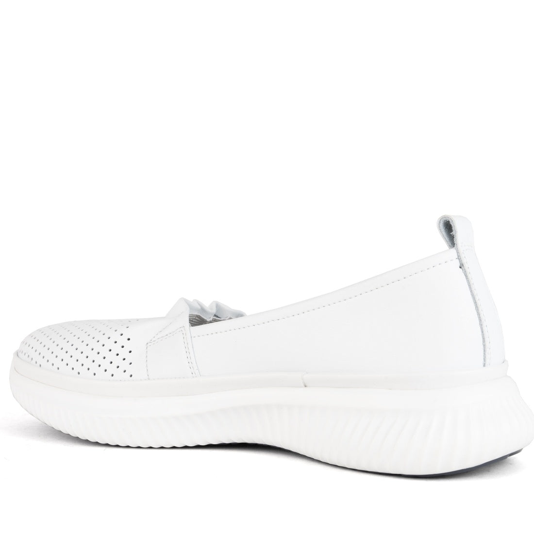 white casual closed loafers