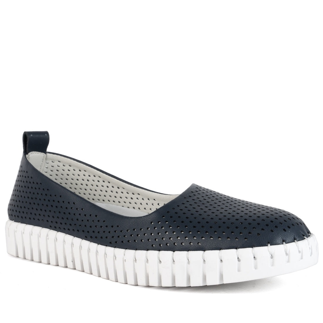 blue casual closed ballerinas