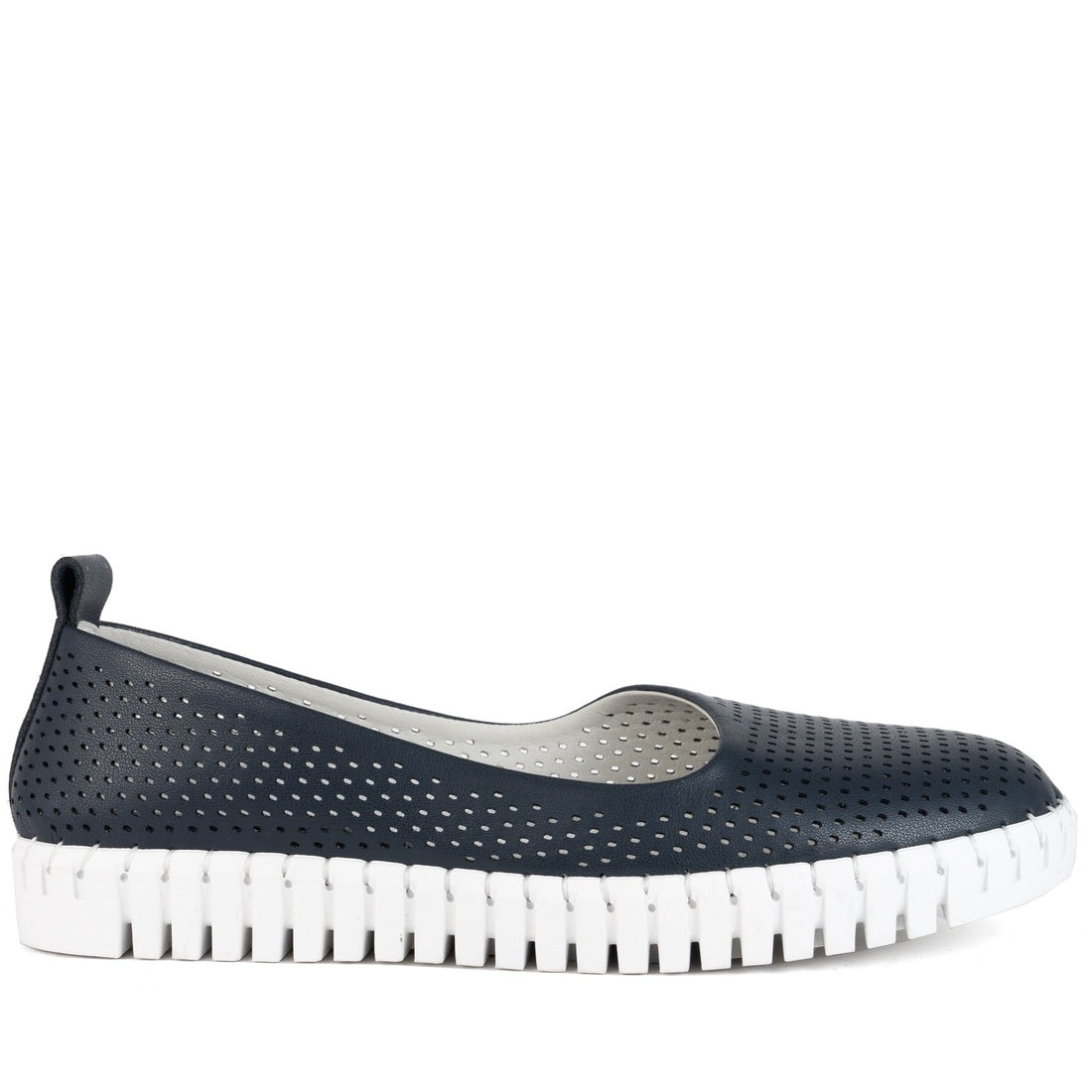 blue casual closed ballerinas