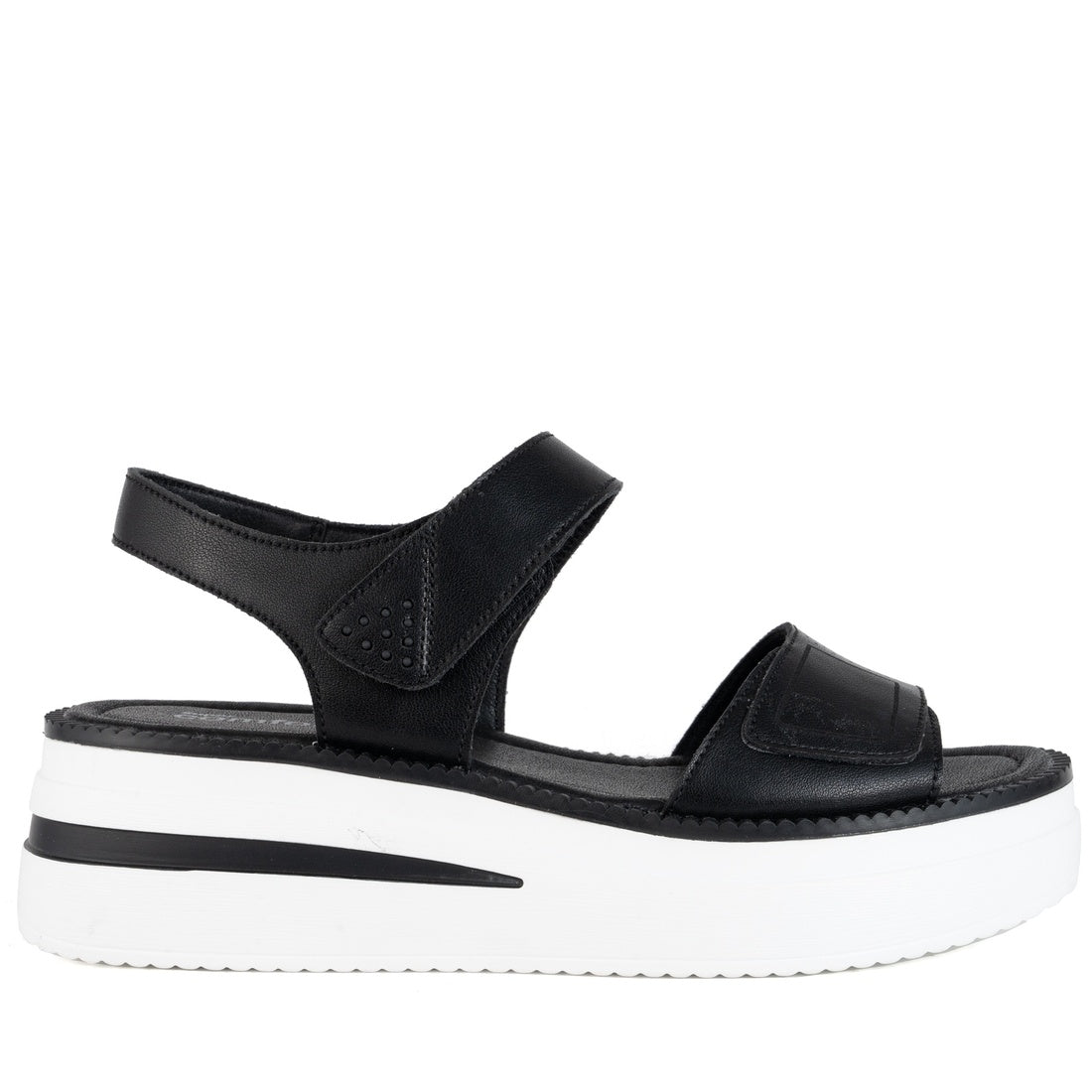 black casual open sandals