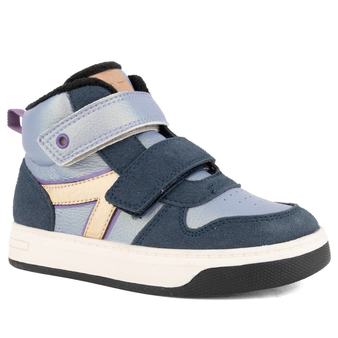 girls kids sneakers high blue