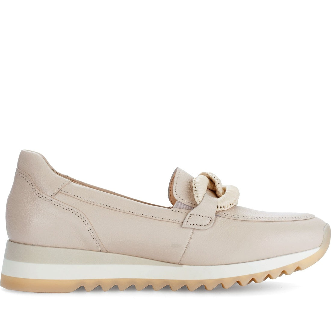 beige casual closed loafers