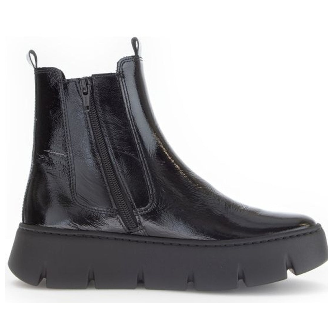 schwarz casual closed booties