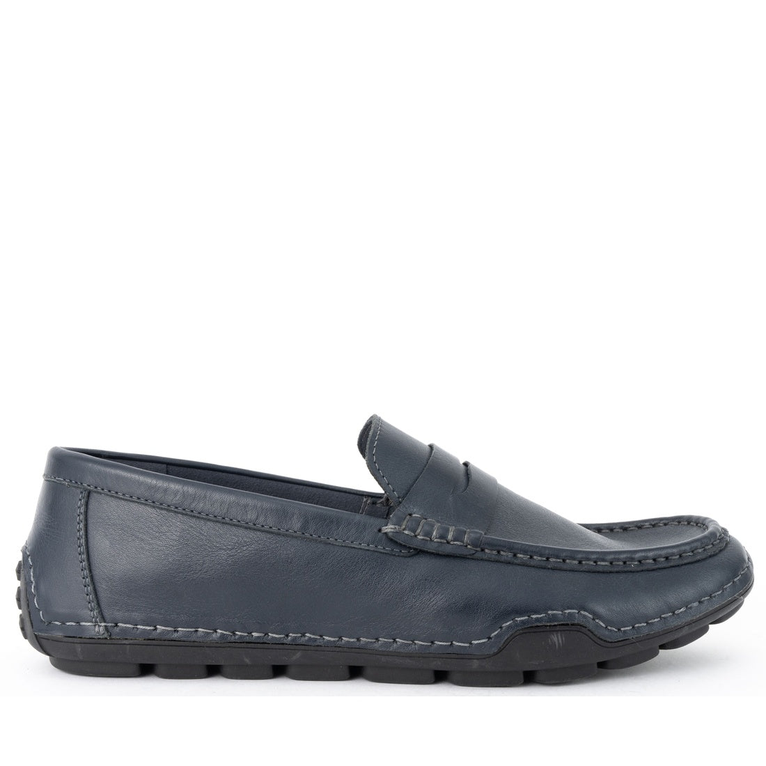 navy casual closed mocasins