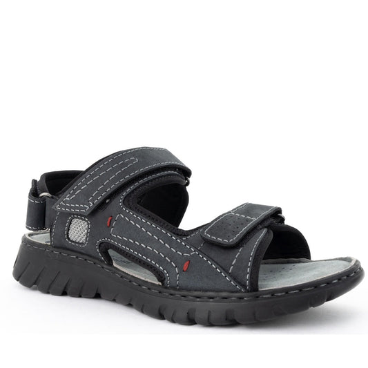 black casual open sandals