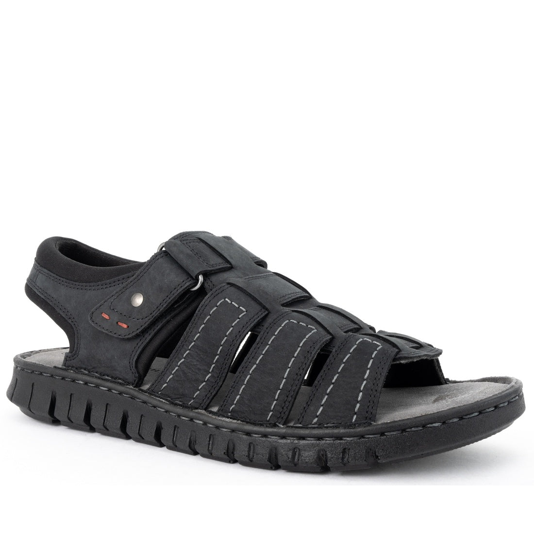 black casual open sandals