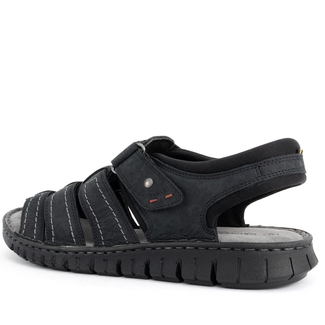 black casual open sandals